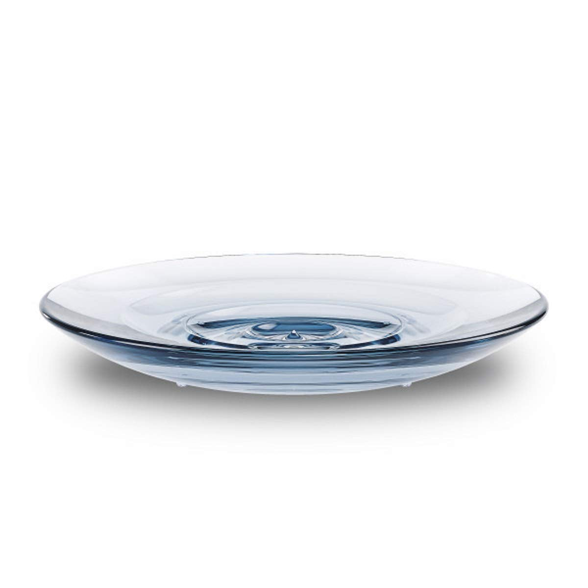 Umbra Droplet Acrylic Soap Dish Container For Bathroom - Nicely Fits Into Amenity Tray and Holds The Soap Bar Preventing It from Dirt and Ensures Zero Waste, Denim