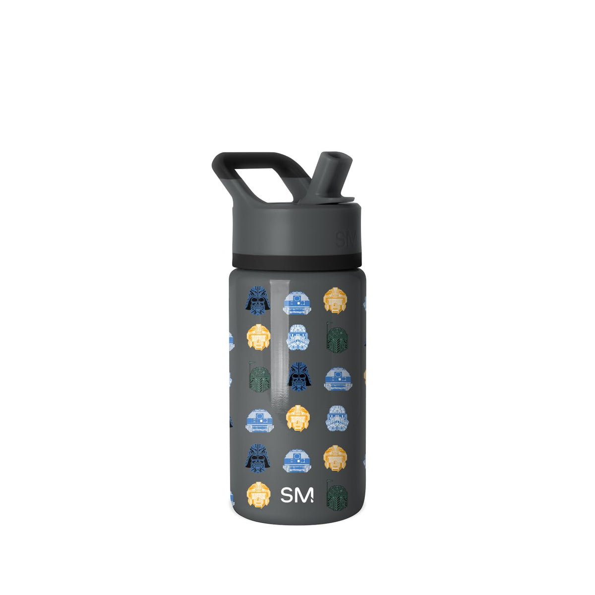 Simple Modern - Botella de agua Summit para niños con tapa de popote, vaso aislado de acero inoxidable de 14 onzas, para niños, escuela, cascos de Star Wars
