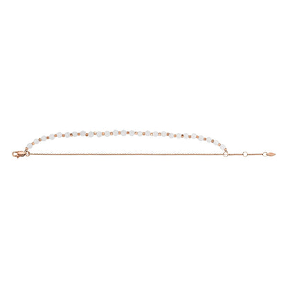 Fossil - Pulsera de acero inoxidable para mujer en tono oro rosa
