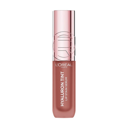 L'Oréal Paris, tinta sérum para labios Hyaluron Tint, tono 485 Nude Espresso, para hidratación instantánea, color duradero y sensación ligera
