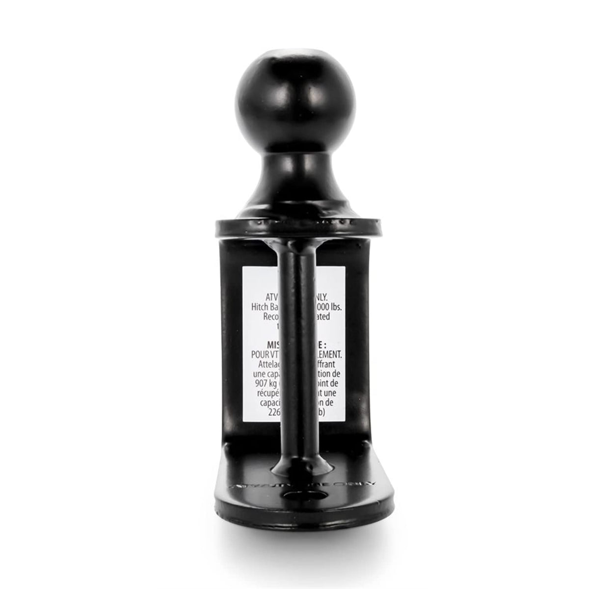 Camco 66024 negro ATV/UTV soporte de bola de jabalí (bola de 2" 1 Vástago de 1/10.2 cm), 1 paquete