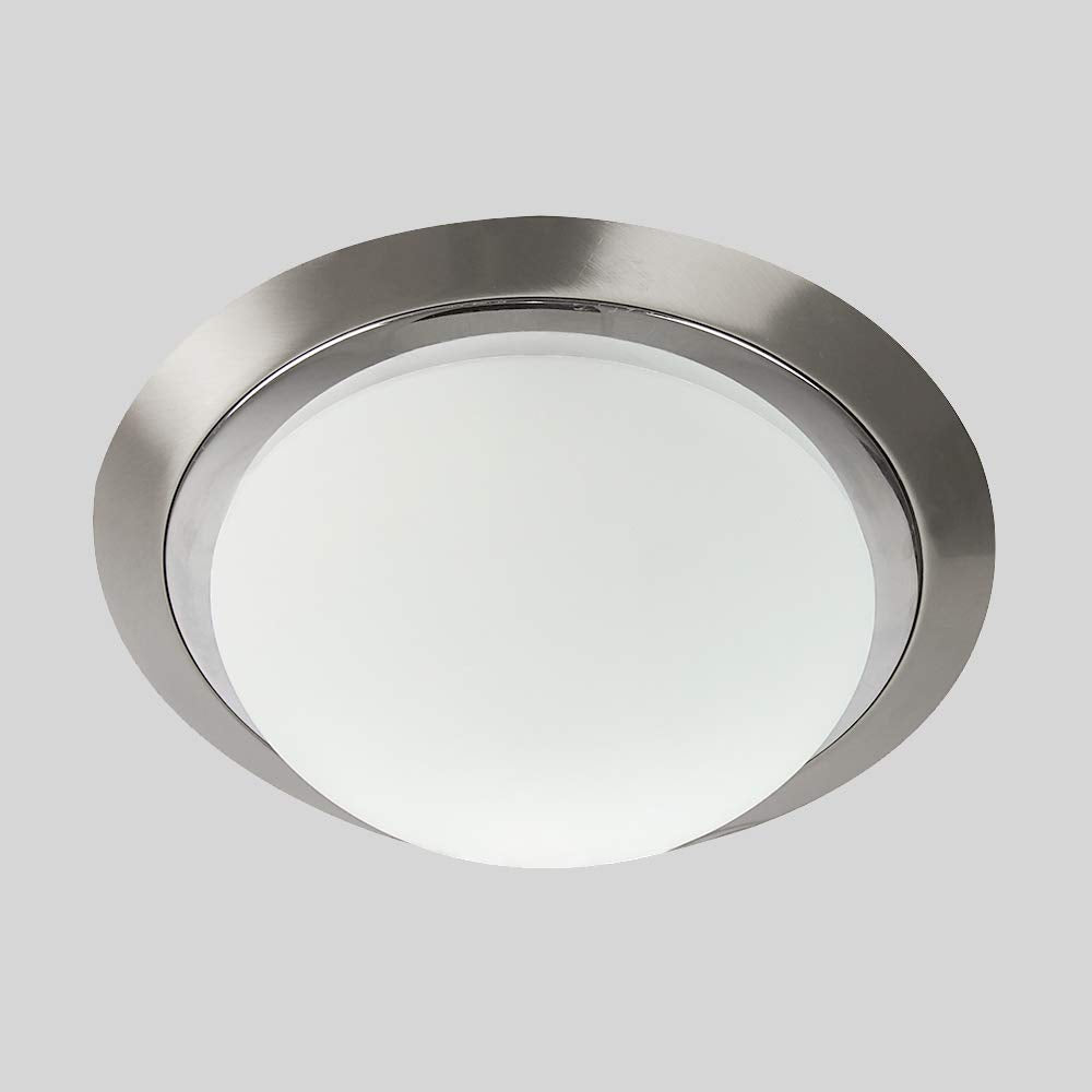 Tecnolite Lámpara LED de Techo, Luminario Circular para Sobreponer en Techo, Base E27, 100 - 240 V, Tecnolite, Color Satinado