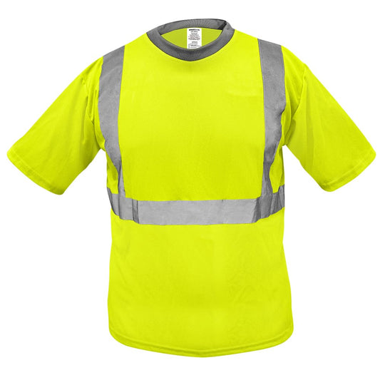 Dogotuls QB1002 Playera amarilla reflejante corta, talla mediana