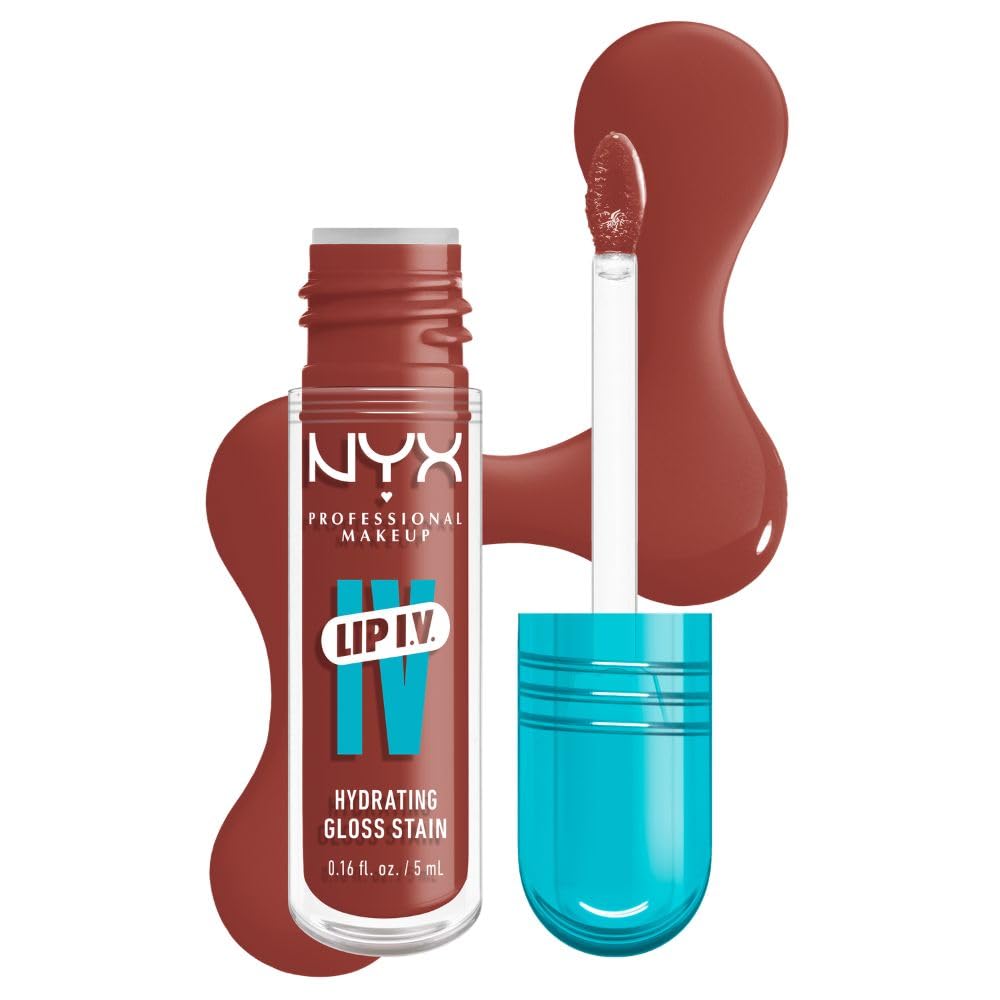 NYX Professional Makeup Lip IV Tinta para Labios Hidratante - Drippin Nude (Rosa Quemado)
