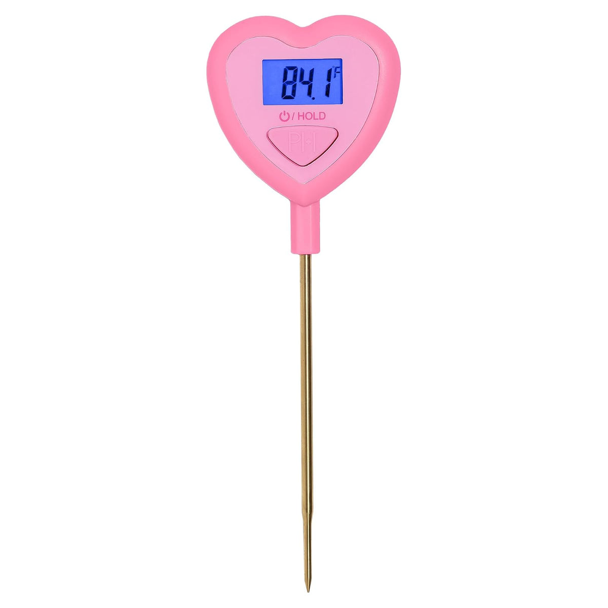 Paris Hilton Termómetro digital en forma de corazón para cocinar, hornear y asar, lectura instantánea en Celsius o Fahrenheit, rosa