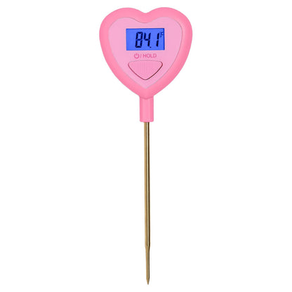 Paris Hilton Termómetro digital en forma de corazón para cocinar, hornear y asar, lectura instantánea en Celsius o Fahrenheit, rosa