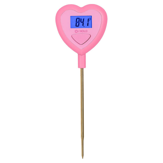 Paris Hilton Termómetro digital en forma de corazón para cocinar, hornear y asar, lectura instantánea en Celsius o Fahrenheit, rosa