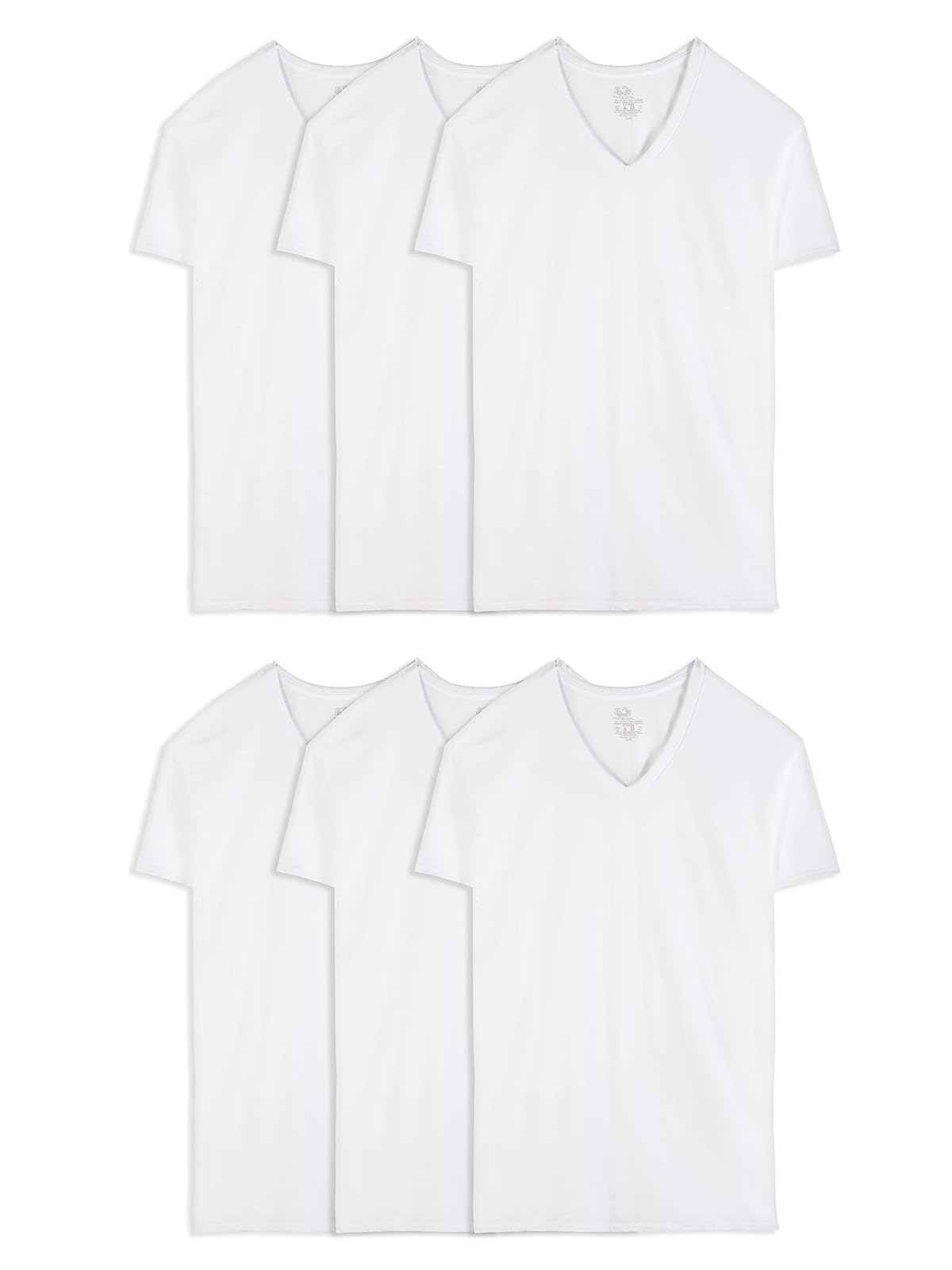 Fruit of The Loom Men's Eversoft Cotton Stay Tucked V-Neck T-Shirt