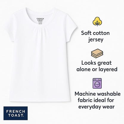 French Toast - Playera de Manga Corta con Cuello Redondo para niña