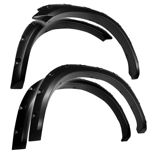 Tyger Auto TG-FF8D4148 - Juego de Guardabarros para Dodge Ram 1500 (Modelos de Lado Izquierdo Solamente), no para Modelos R/T, pintable, Suave, Color Negro Mate, Estilo remachado, 4 Piezas