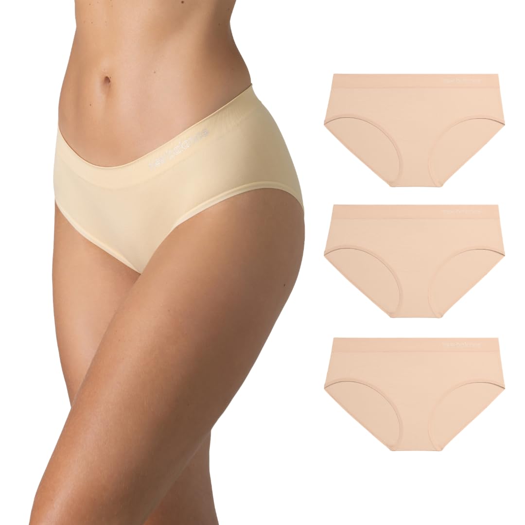 New Balance Pantaleta Hipster sin Costuras Paquete de 3 Mujer - Nude - Nude - Nude - CH