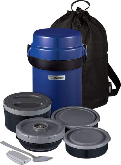 Zojirushi SL Mr. Bento Almuerzo de acero inoxidable, Azul (Arndano), 41 Oz, 1