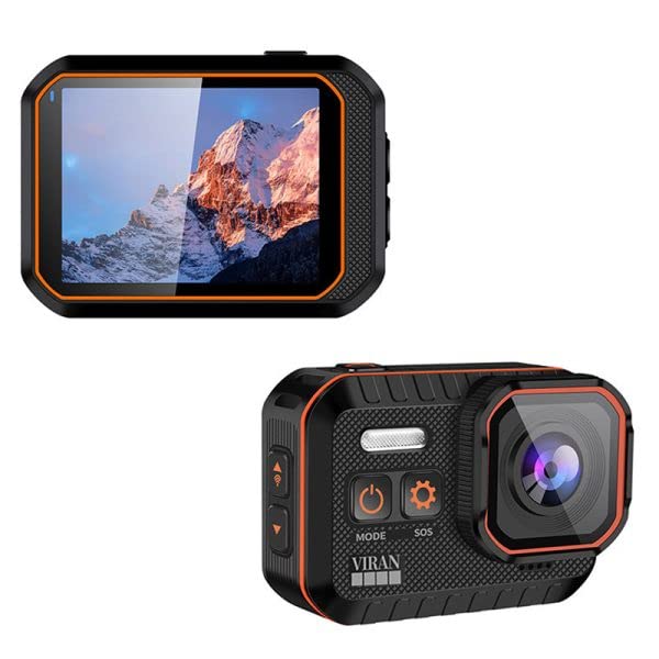 Auvce Cámara Deportiva 400 4k 60FPS, 8M Cámara Deportiva con Pantalla Táctil Resistente al Agua 40m Cámara Subacuática WiFi Webcam Videocámara （con Tarjeta de Memoria de 32G）