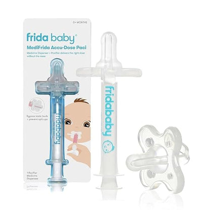 Frida Baby | Chupón Dispensador de Medicamentos | Material Plástico | Chupón y Jeringa Libres de BPA | 1 Pieza