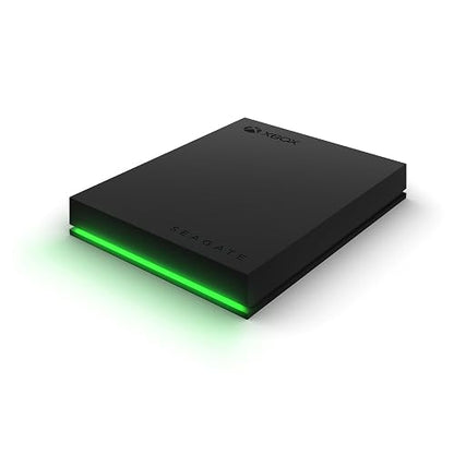 Seagate Disco Duro Externo portátil para Xbox 4 TB – USB 3.2 Gen 1, Negro con Barra LED Verde incorporada, Certificado Xbox, Servicios de Rescate de 3 años (STKX4000402)
