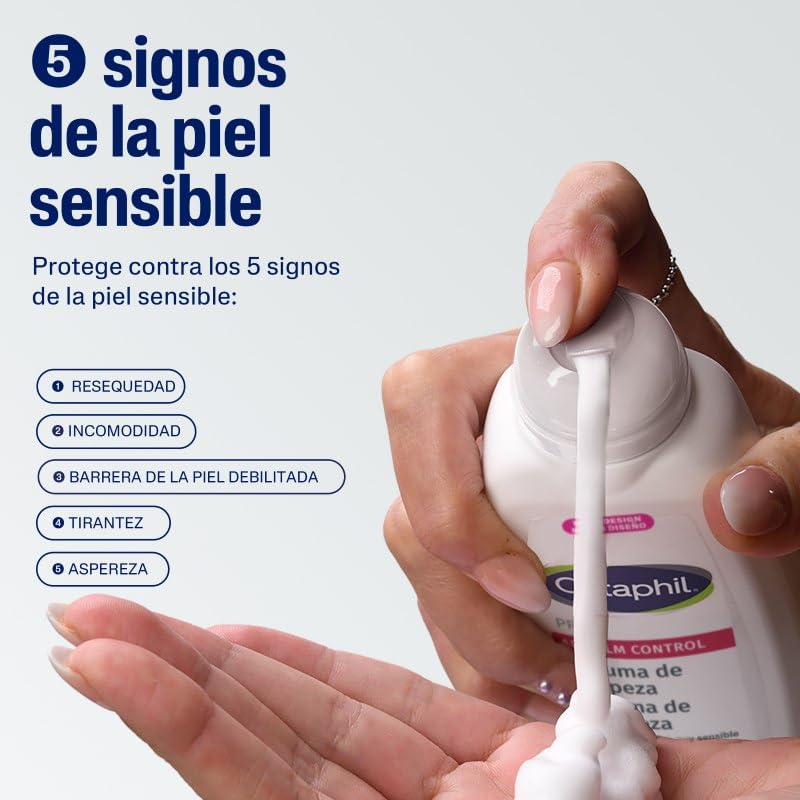 Cetaphil Pro AR Calm Control Espuma de Limpieza Facial Piel Sensible 236 ml | Con glicerina, alantoína y cafeína; limpia sin resecar, alivia ardor, comezón y suaviza piel con tendecia a enrojecimiento.