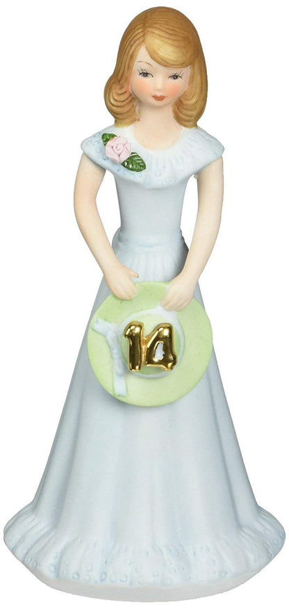 Enesco E9538 Growing up Girls from Brunette Age 14 Figurine 6.5 IN