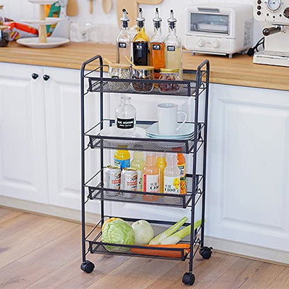 odbo Carrito de Almacenamiento de Cocina Estante de Almacenamiento de Múltiples Capas de Suelo Doméstico Estante de Verduras Estante de Almacenamiento Extraíble de Dormitorio (Blanco 3 Pisos)
