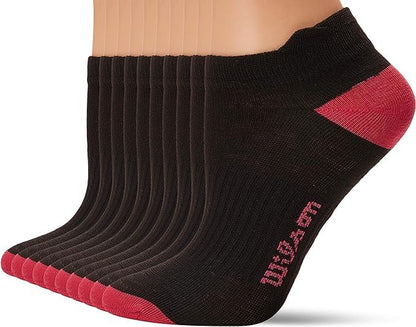 Wilson 20 Piezas Tin para Dama, color Negro/Fiusha, S/Felpa, Talla Unica, B1038