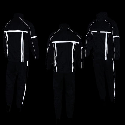 Milwaukee Performance - Traje impermeable para hombre con cinta reflectante, Negro, 4 X-Grande