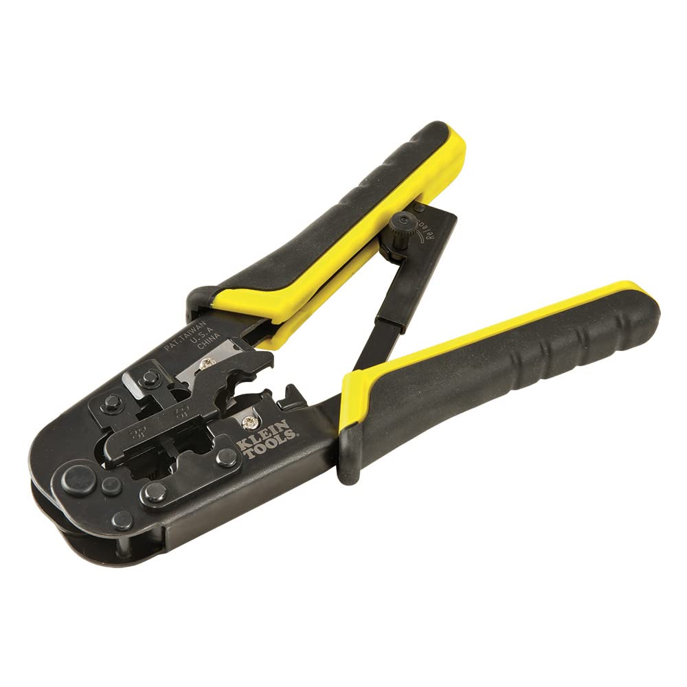 KLEIN TOOLS VDV026-212 | Kit Para Cable Par Trenzado | 6 Conectores RJ45 | Kit de herramientas para instalar cables RJ45, con pinzas para cortar, pelar y ponchar conexiones de red de forma sencilla.
