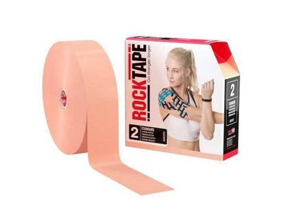 RockTape Cinta de Kinesiología para Deportistas, Resistente al Agua - Uncut Roll - 2" Wide - Beige