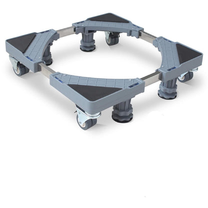 MaxWorks 50562 Base de rodillo móvil multifuncional ajustable de 500 libras, capacidad de carga para electrodomésticos y muebles, gris