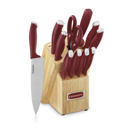 Cuisinart Color Pro Collection Juego de Cuchillos con Bloque 12 Piezas - Rojo