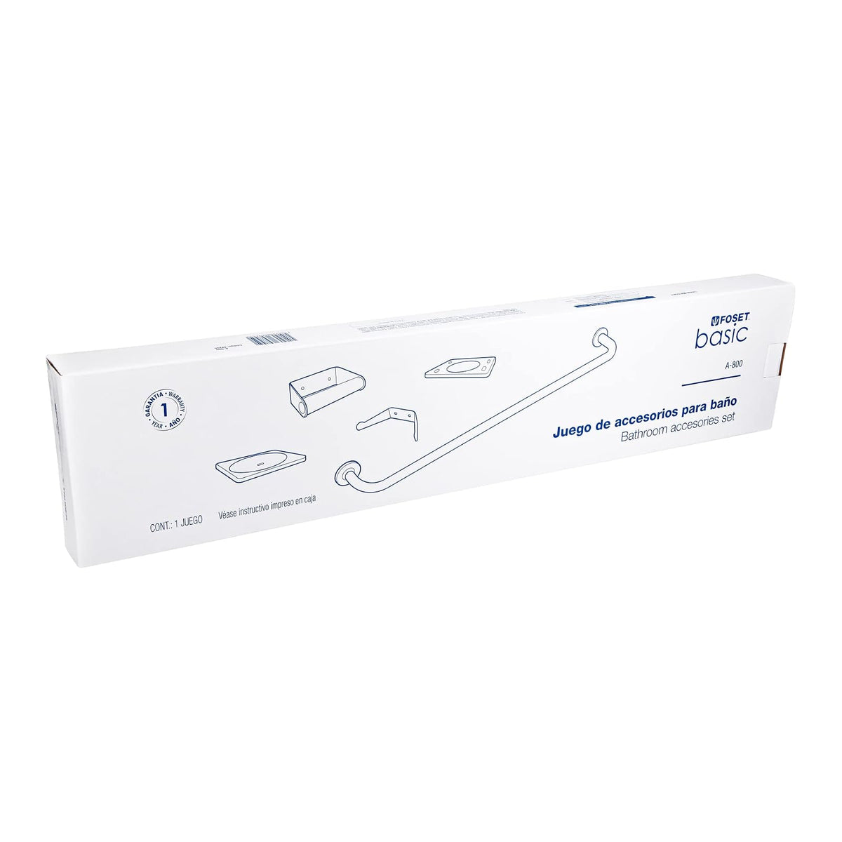 Foset Basic A-800, Juego de 5 accesorios para baño