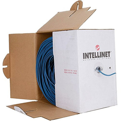 Intellinet RCKACC1200 Bobina, 305 m, Azul, Cat5E