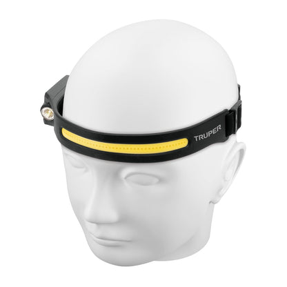 Truper LI-CA-125R, Linterna de minero 125 lúmenes recargable con sensor | Con Sensor
