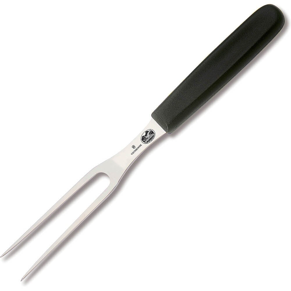 Victorinox Tenedor para Trinchar, Mango de Nylon, Plano, Negro, 15 cm