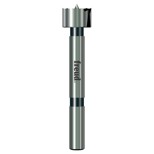 Freud - Taladro Forstner de precisión con bordes de corte inclinados para parte inferior, bolsillo y agujeros superpuestos, diámetro de 3/4 pulgadas, vástago de 3/8 pulgadas, longitud de 3-1/2