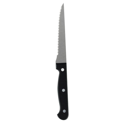 Ekco | Juego de Cuchillos Classic 6 Piezas Acero Inoxidable Negro | Triple remache, Mangos baquelita, Acero inoxidable, Corte preciso, Chef 20cm, Rebanador 19cm, Multiusos 12.7cm