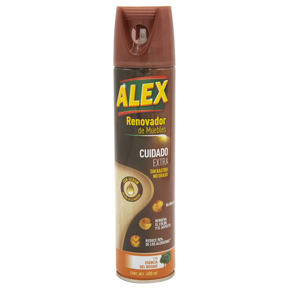 RENOVADOR MUEBLES CUIDADO EXTRA ALEX MADERA CON SERUM 400ML, 2 UNIDADES