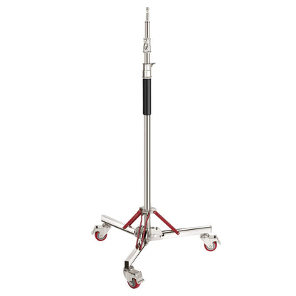 NEEWER Resistente Soporte de Luz con Casters, 100% Acero Inoxidable Tripode | Adjustable, Fotografia Wheeled Base Soporte, para Estudio Softbox, Monolight, Reflector, Max Height: 10ft/305cm
