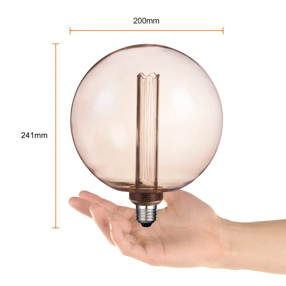 Tecnolite - Foco G200 Vintage LED 3.5 W, Luz Cálida Brillante, Base E27, Atenuable. Iluminación Interior