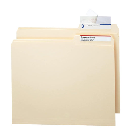 Smead 67600 Seal & View File Folder Label Protector, Clear Laminate, 3-1/2x1-11/16, 100/pack