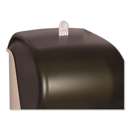 Tork Dispensador de Rollo de Toallas de Mano, Humo, H21, Palanca de Transferencia automática, Mango de Empuje, Alta Capacidad, translúcido, 84TR