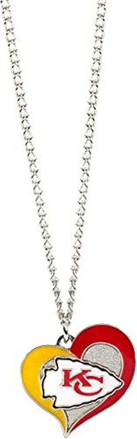 Collar con colgante de corazón de remolino de la NFL, regalo de joyería para mamá, esposa, hermana, hija, mejor amiga, regalo ideal para cumpleaños, aniversarios y ocasiones especiales