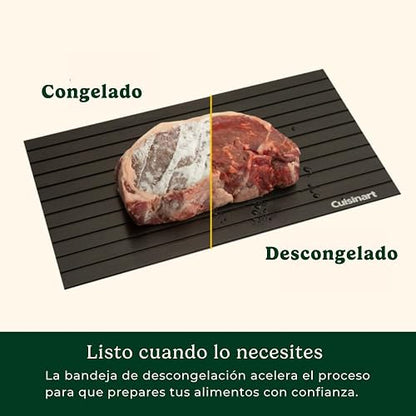 Cuisinart Tabla para Descongelar Alimentos Aluminio Antiadherente | Tabla de aluminio de alta conductividad para descongelar rápido sin electricidad, conservando sabor y textura