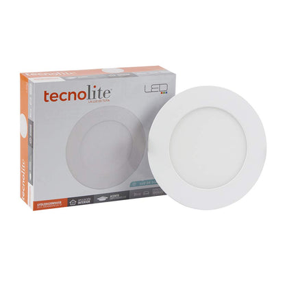 Lámpara LED, Lámpara LED para Sobreponer, Color Blanco, 12 W, Luz De Día 6 500 k, Tecnolite, Downlight LED + 6YDLED430MV65B - Lámpara Interior Empotrado Techo, Luz Blanca, 120 mm x 105mm x 20mm