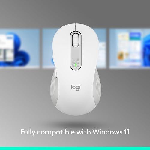 Logitech Signature M650 Mouse inalámbrico - para Manos pequeñas y Medianas, 2 años de batería, Clicks silenciosos, Botones Personalizables, Bluetooth, PC/Mac/multidispositivo/Chromebook - Blanco