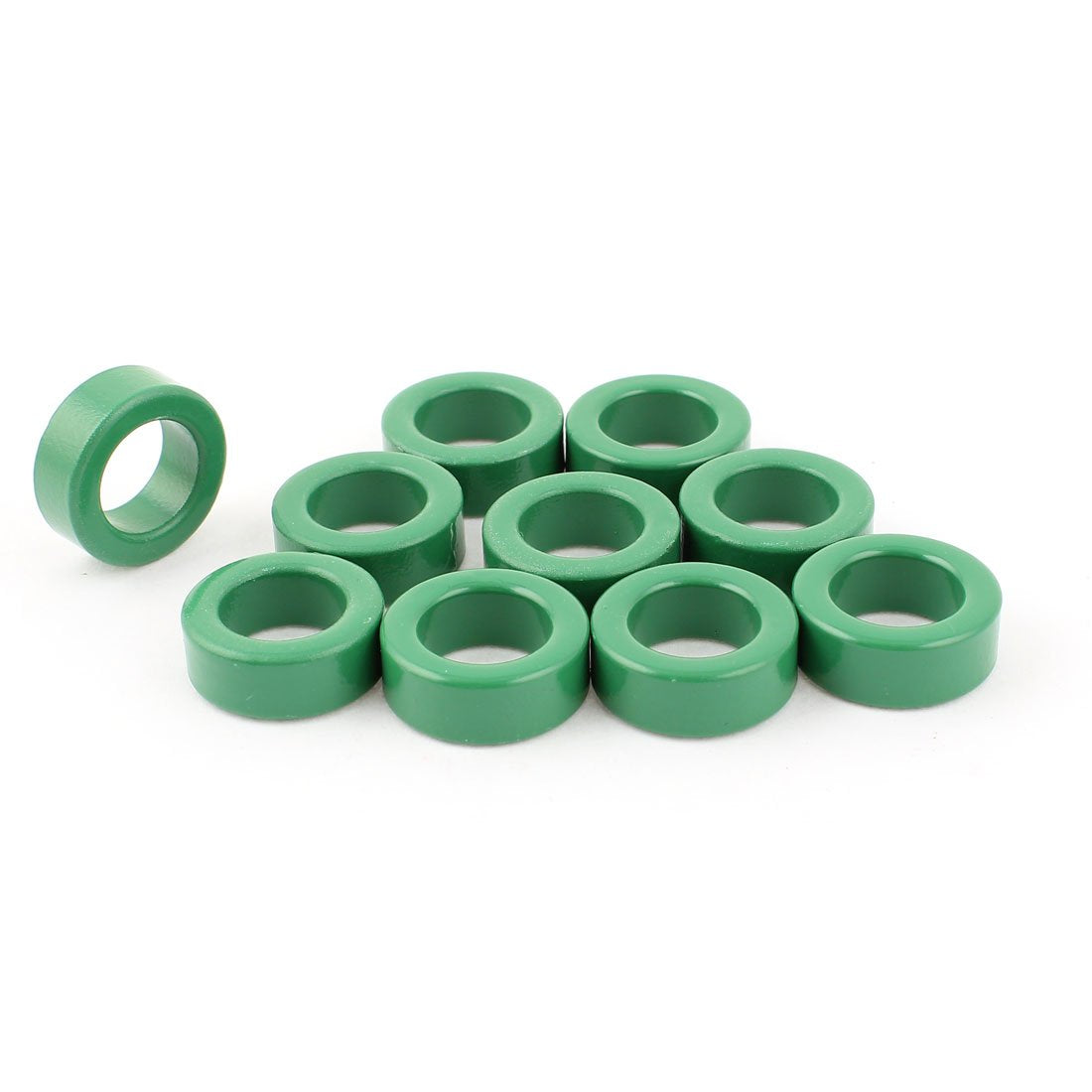 uxcell Transformador de potencia de 22 mm x 14 mm x 8 mm, núcleos toroides, color verde, 10 unidades