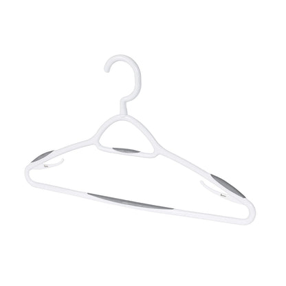 neatfreak - Juego de 5 Perchas Antideslizantes de Lujo - Perchas Que ahorran Espacio para Ropa, Pantalones, Chaquetas y Camisa, Paquete de 5, Blanco/Gris