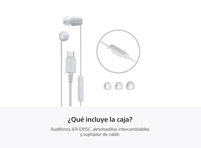 Sony IER-EX15C | Auriculares in Ear con Cable USB-C, Blanco