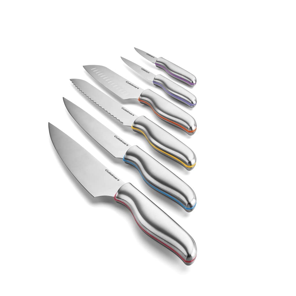Cuisinart ColorCore Juego de Cuchillos 10 Piezas Acero Inoxidable - 12 cm - plateado - Juego de remaches