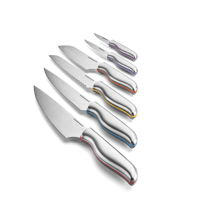 Cuisinart ColorCore Juego de Cuchillos 10 Piezas Acero Inoxidable - 12 cm - plateado - Juego de remaches