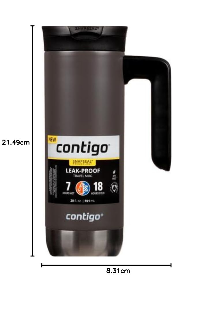Contigo - Taza de viaje aislada, Sake, 591.47 mililitros, 1