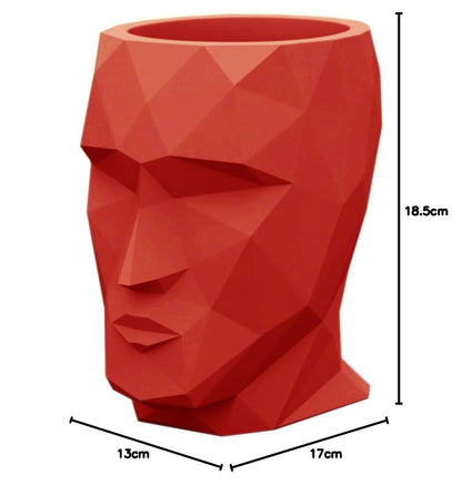 Vondom 49068AROJ Maceta Adán Nano, Color Rojo, 1 Pieza